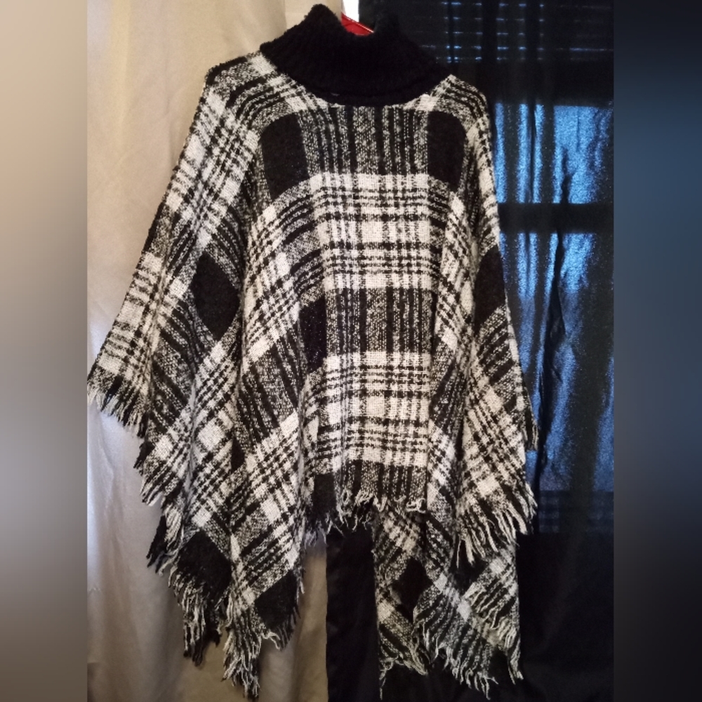 Turtle Neck Sweater Poncho